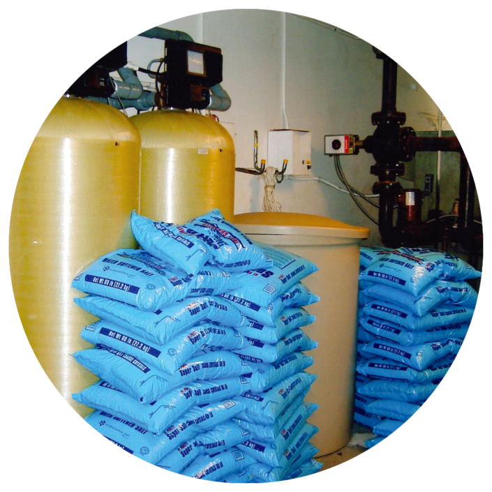 Water Softener with bags of salt