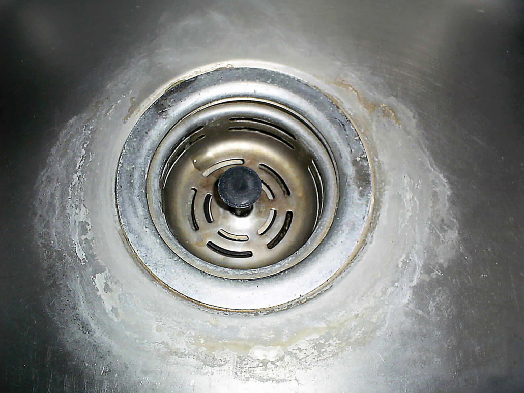 sink drain with scale