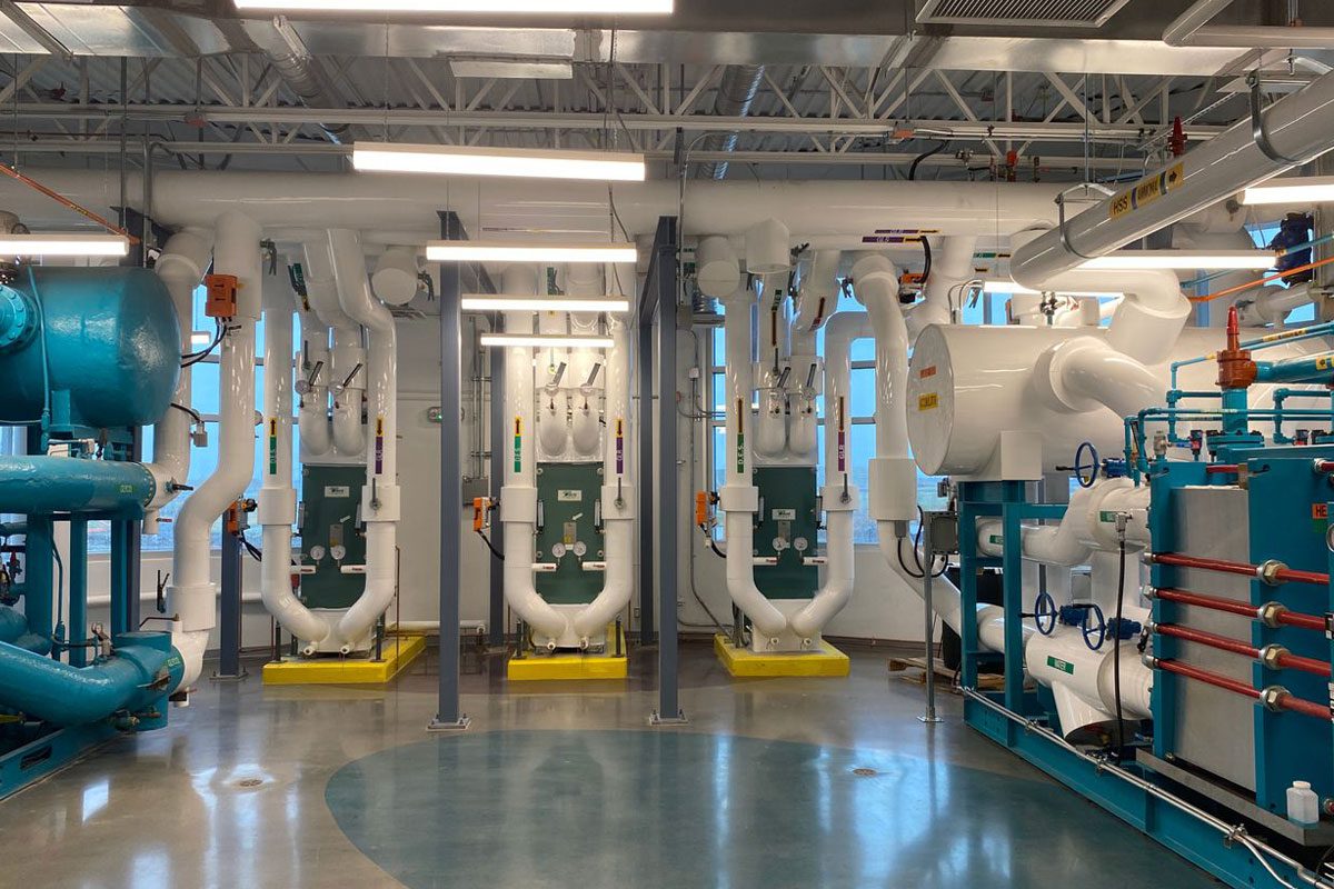 Industrial HVAC system in a modern facility